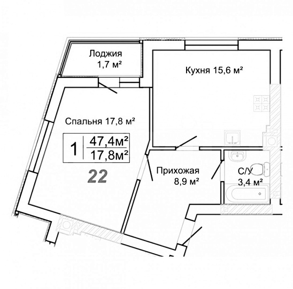 Квартира, 48 кв.м., , к К1